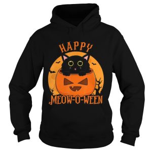 Happy Meow O Ween Blood Moon Halloween shirt 1