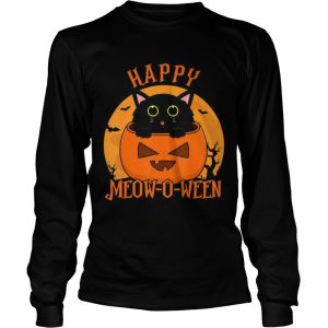 Happy Meow O Ween Blood Moon Halloween shirt