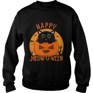 Happy Meow O Ween Blood Moon Halloween shirt 3