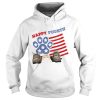 Happy fourth paw Cat American flag veteran Independence day shirt
