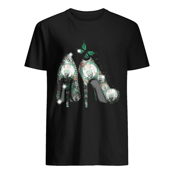 High heels butterfly boston celtics diamond shirt