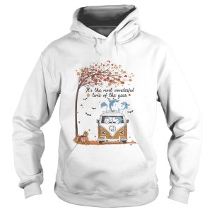 Hippie Car Dolphins Its The Most Wonderful Time Of The Year Halloween Autumn shirt 1