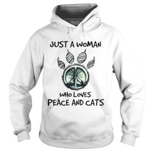 Hippie Just A Woman Who Loves Peace And Cats shirt 1
