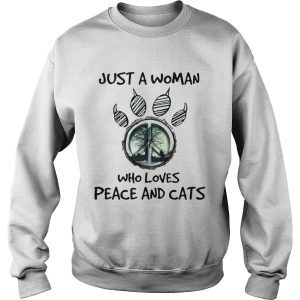 Hippie Just A Woman Who Loves Peace And Cats shirt