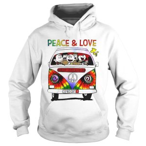 Hippie Snoopy Car Peace And Love shirt 1