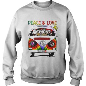 Hippie Snoopy Car Peace And Love shirt