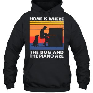 Home Is Where The Dog And The Piano Are Vintage shirt 3