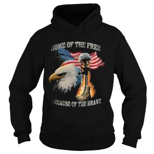 Home of the free because of the brave eagle American flag veteran Independence Day shirt 1