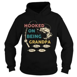 Hooked By Being Fishing Fathers Day Personalized shirt 1