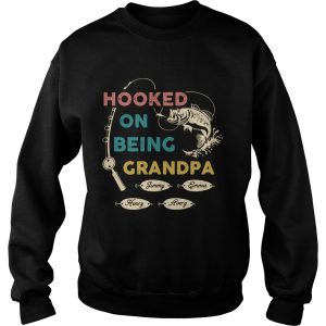 Hooked By Being Fishing Fathers Day Personalized shirt 2