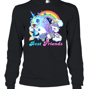 Horned Narwhal And Unicorn Best Friends shirt 1