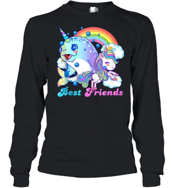 Horned Narwhal And Unicorn Best Friends shirt