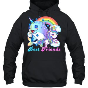 Horned Narwhal And Unicorn Best Friends shirt 3