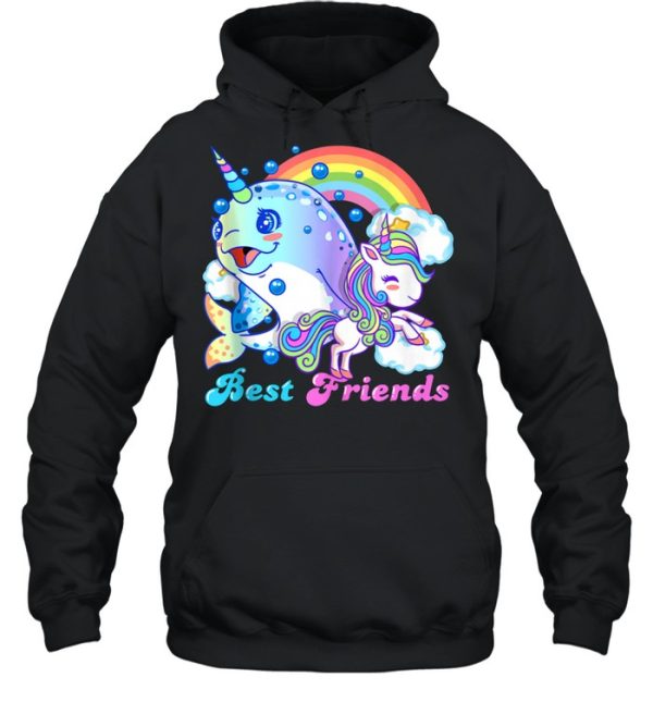 Horned Narwhal And Unicorn Best Friends shirt