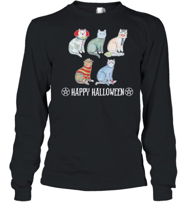 Horror Movie Character Cat Happy Halloween shirt