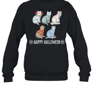 Horror Movie Character Cat Happy Halloween shirt 2