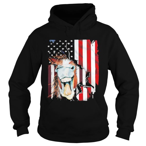 Horse American flag veteran Independence Day shirt