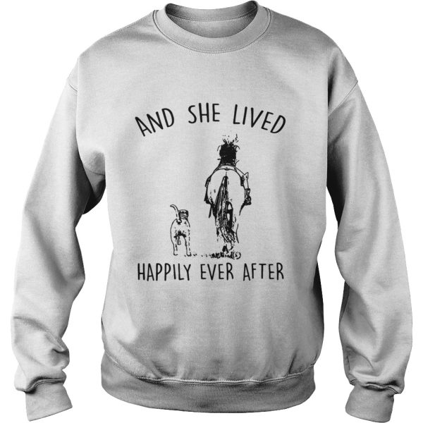 Horse And Dog and she lived happily ever after shirt by T-shirt