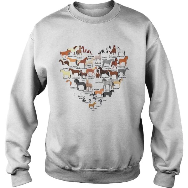 Horse Breed Of Horses Heart Women shirt