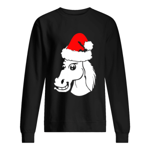 Horse Christmas Santa Hat shirt 2