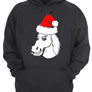 Horse Christmas Santa Hat shirt 3