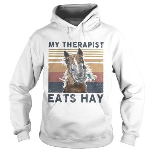 Horse My therapist eats hay vintage retro shirt