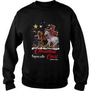 Horses Santa Christmas Begins With Christmas shirt 3