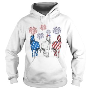 Horses firework american flag independence day shirt 1