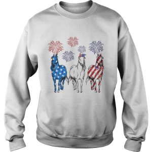Horses firework american flag independence day shirt