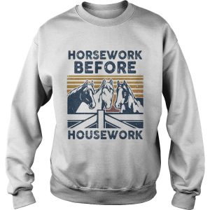 Horsework Before Housework Vintage Retro shirt