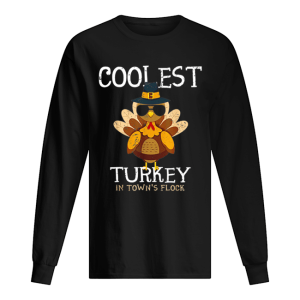 Hot Kids Coolest Turkey In The Town’s Flock Thanksgiving boys shirt