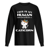 Human Halloween Caticorn Costume Cat Fun Gift shirt