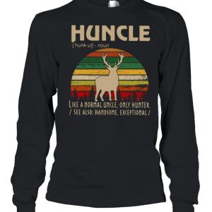 Huncle like a normal uncle only hunter vintage sunset shirt