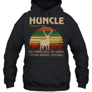 Huncle like a normal uncle only hunter vintage sunset shirt 3