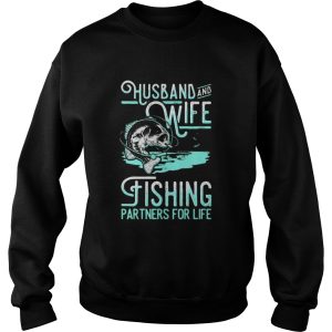 Husband and wife fishing partners for life black shirt