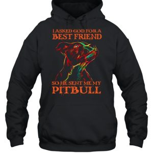 I Asked God For A Best Friend So He Sent Me My Pitbull shirt 3