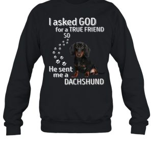 I Asked God For A True Friend So He Sent Me A Dachshund shirt