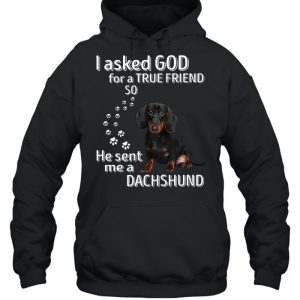 I Asked God For A True Friend So He Sent Me A Dachshund shirt 3