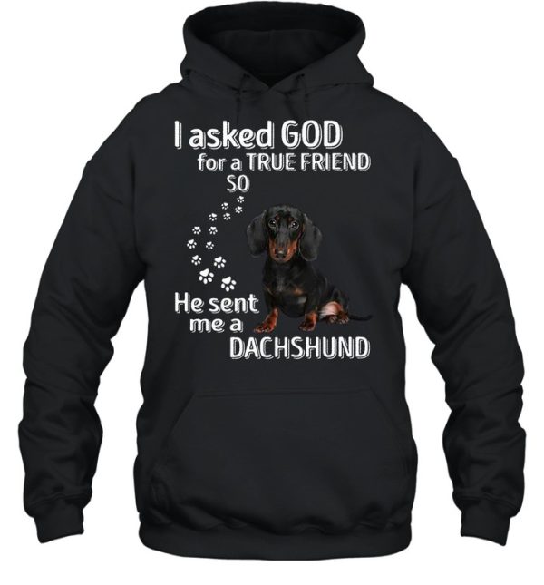 I Asked God For A True Friend So He Sent Me A Dachshund shirt