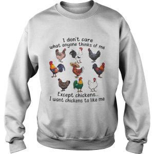 I Dont Care What Anyone Thinks Of Me Except Chickens I Want Chickens To Like Me shirt 3