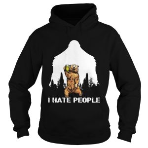 I Hate People Bear Drinking Beer shirt 1