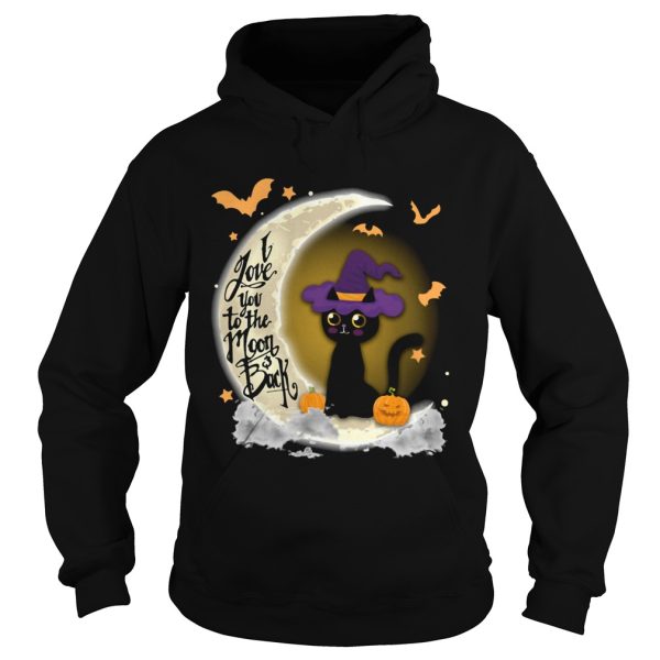 I LOVE YOU TO THE MOON AND BACK CAT WITCH PUMPKIN HALLOWEEN shirt