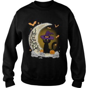 I LOVE YOU TO THE MOON AND BACK CAT WITCH PUMPKIN HALLOWEEN shirt