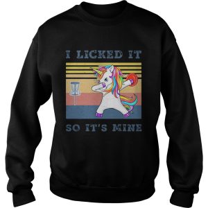 I Licked It So Its Mine Unicorn Vintage Retro shirt 2