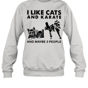 I Like Cats And Karate And Maybe 3 People shirt