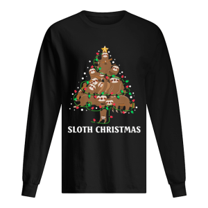 I Love Sloth Christmas Tree Merry Slothmas T-Shirt