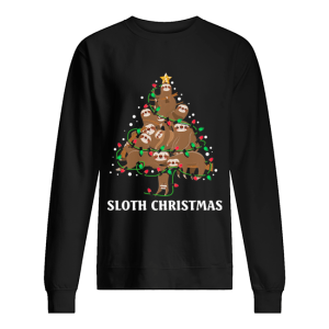 I Love Sloth Christmas Tree Merry Slothmas T-Shirt