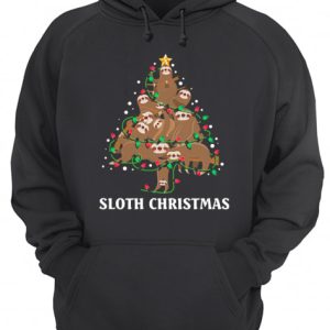 I Love Sloth Christmas Tree Merry Slothmas T Shirt 3