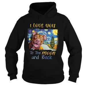 I Love You To The Moon And Back Rottweiler Dog shirt 1