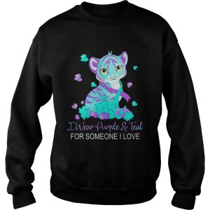 I Wear Purple And Teal For Someone I Love shirt